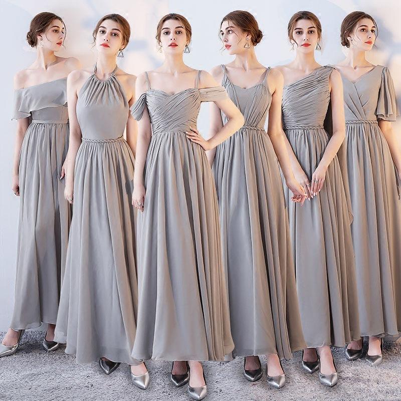 Different neckline bridesmaid dresses