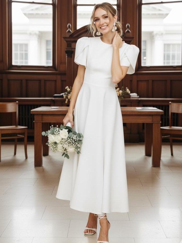 Affordable courthouse wedding dress