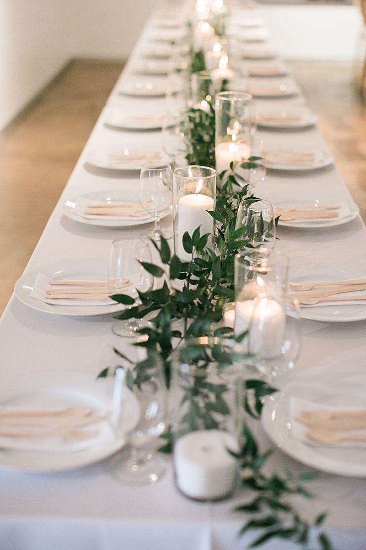 Greenery wedding table decoration