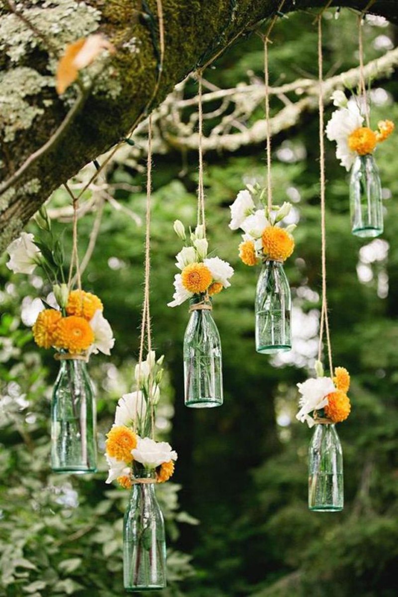 Hanging wedding decorations