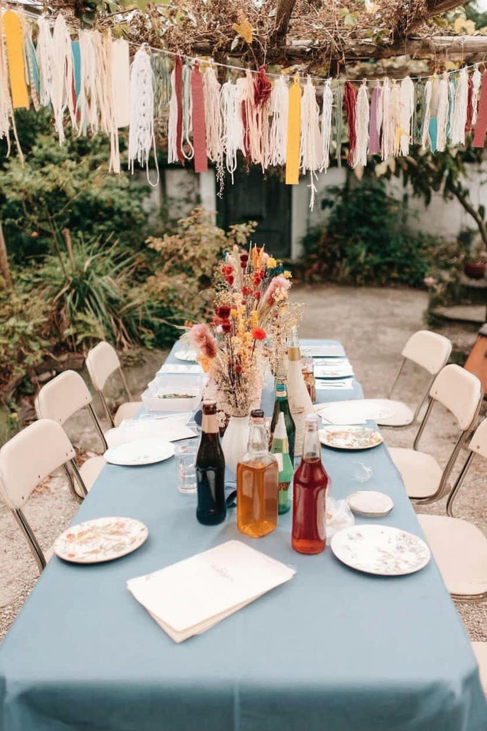 Colorful Ribbon Backdrop Party