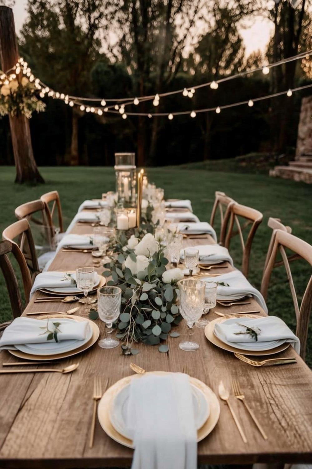 Natural Eucalyptus Table Runner