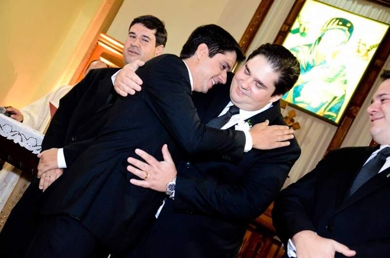 Brothers celebrating wedding