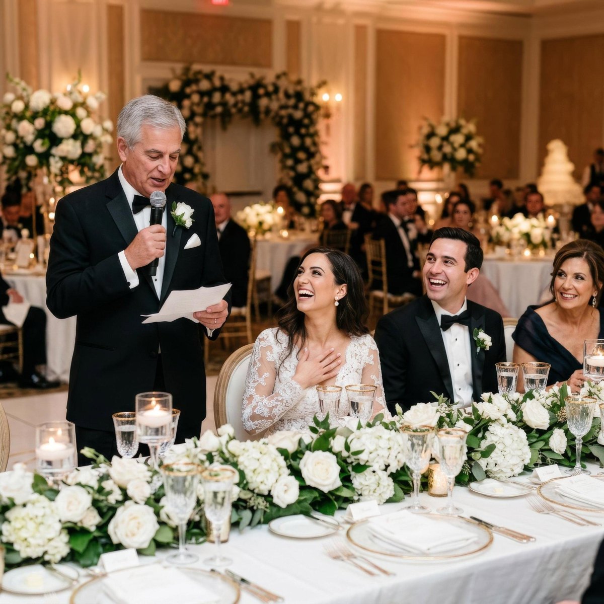 Formal wedding reception speech