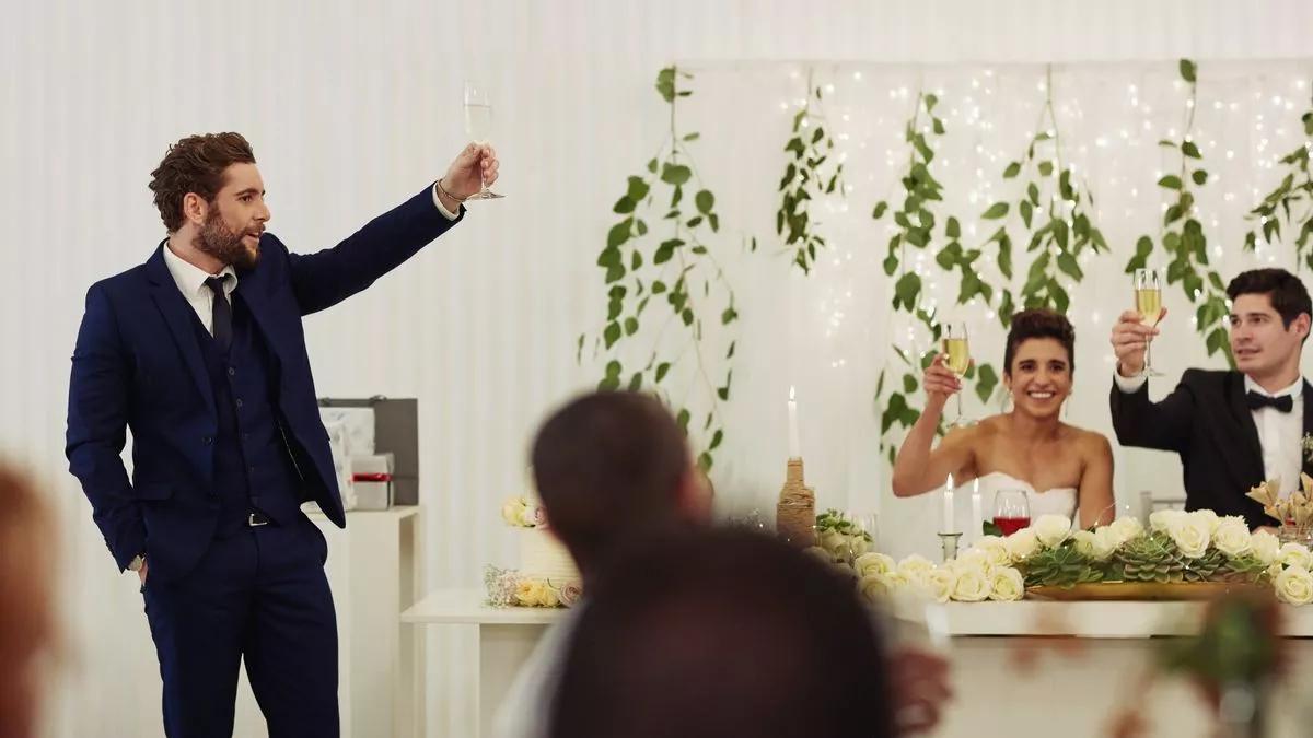 Modern wedding best man toast