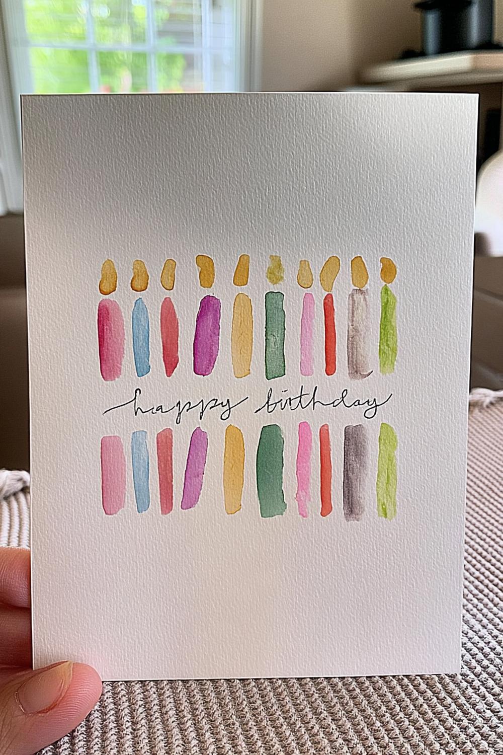 Artistic Watercolor Candles