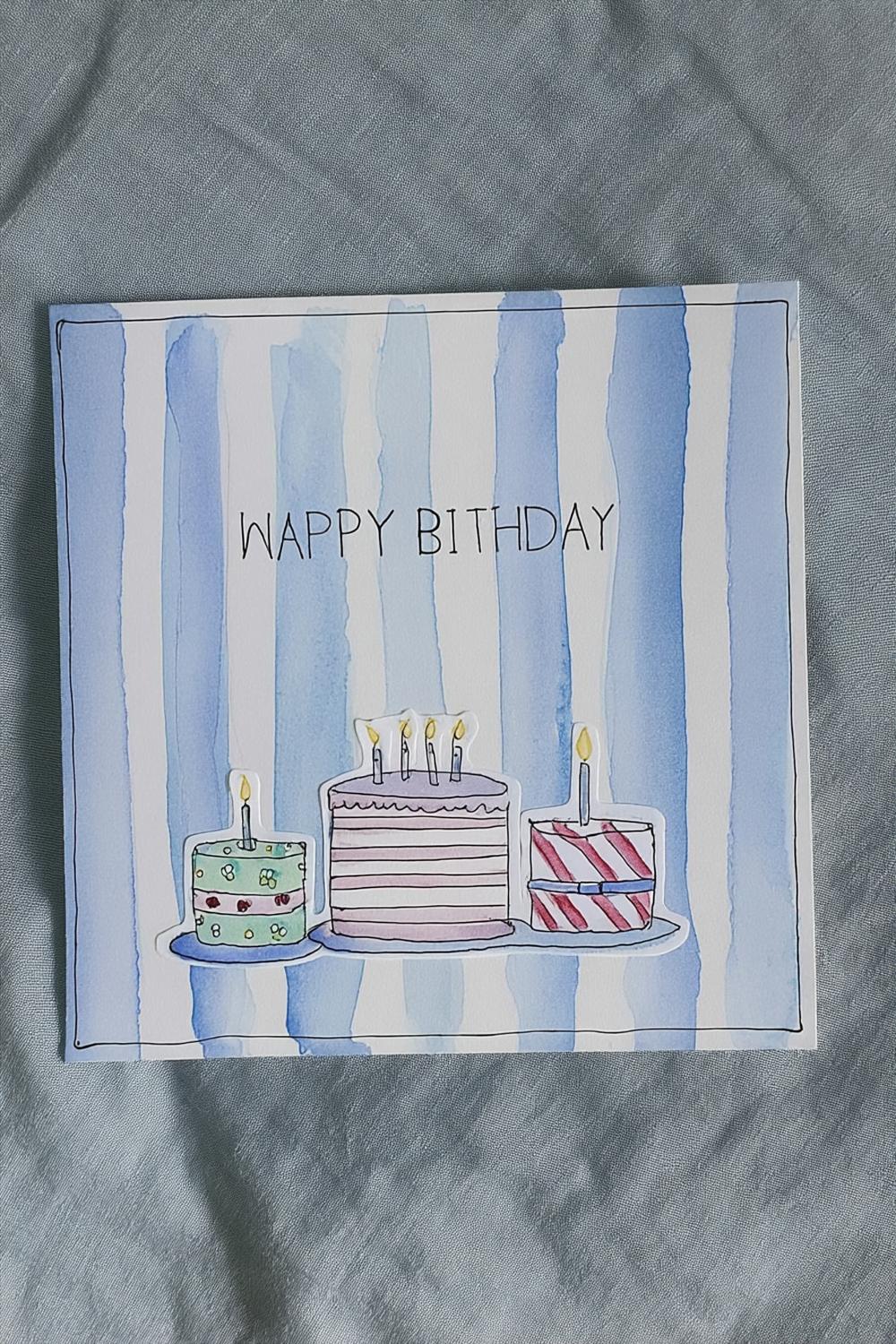 Cheerful Striped Cake Design