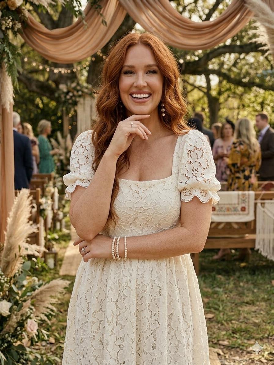 Boho garden wedding guest style