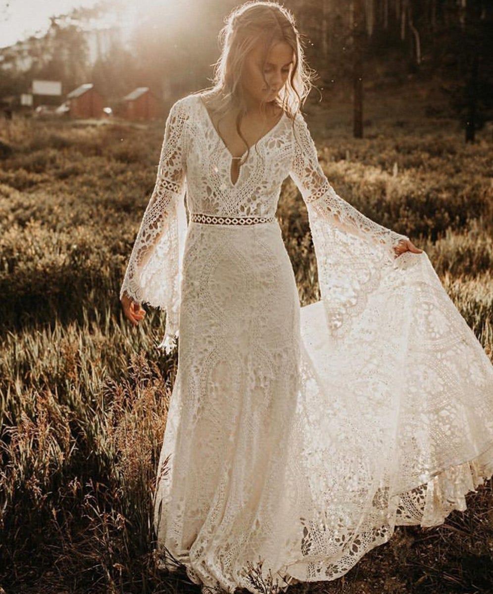 Boho wedding dress under 500