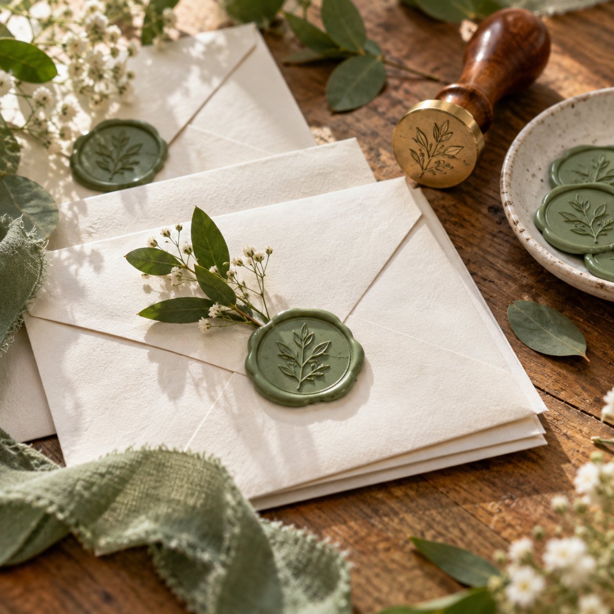 Botanical leaf wax seal