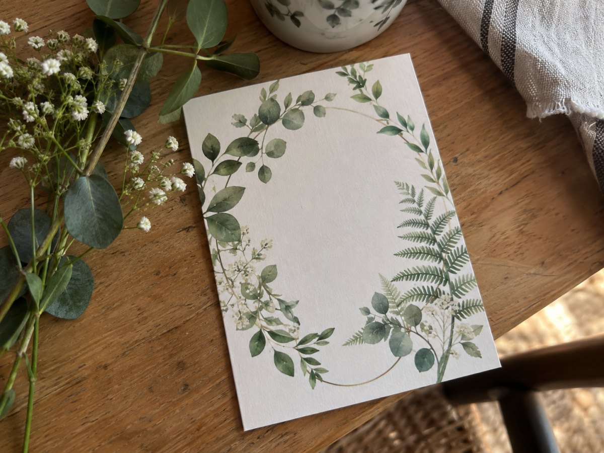 Botanical save the date card