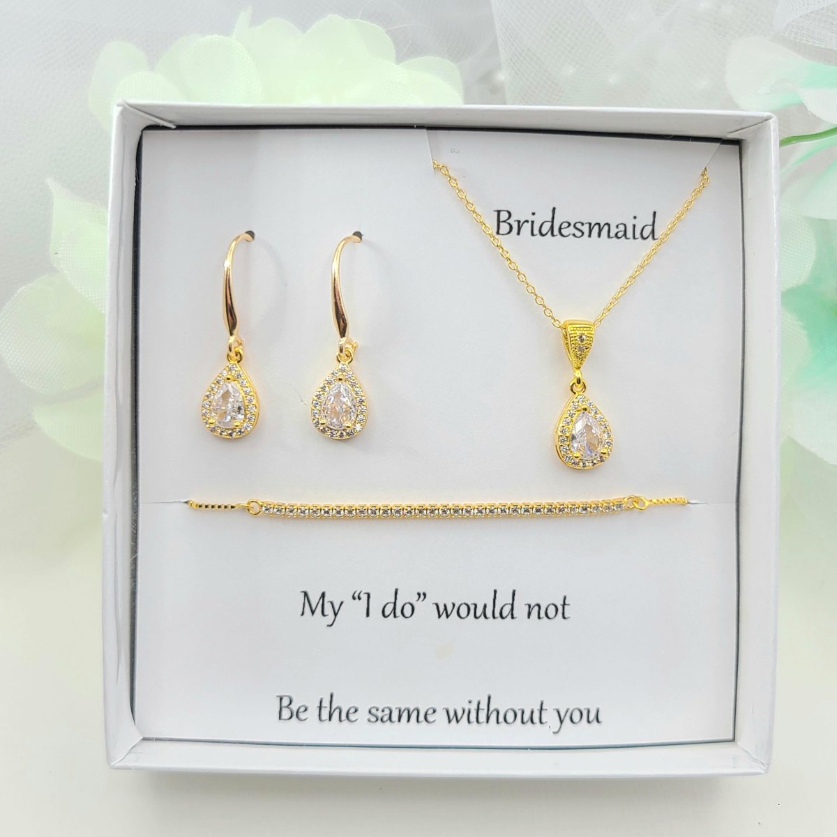 Simple bridesmaid jewelry gift