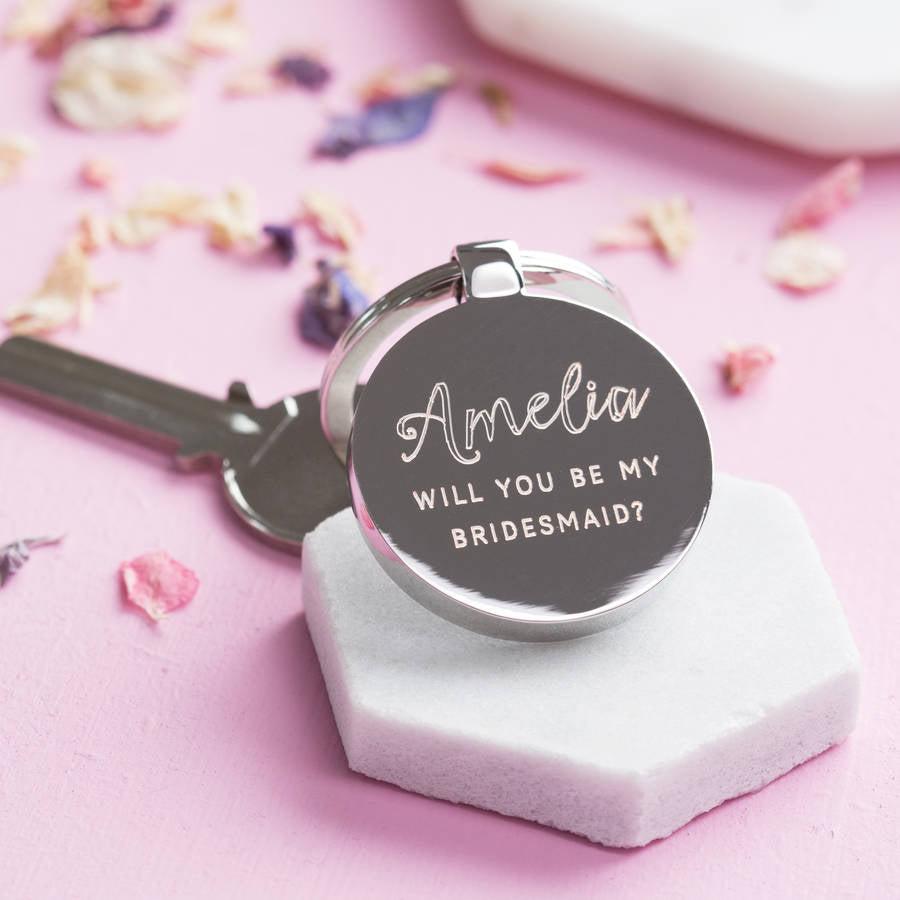 Bridesmaid proposal keychain gift
