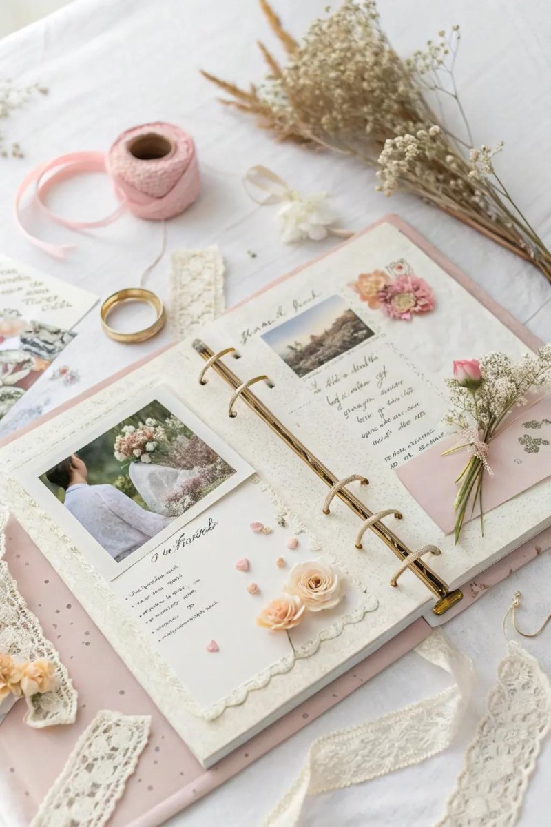 DIY bridesmaid memory scrapbook book