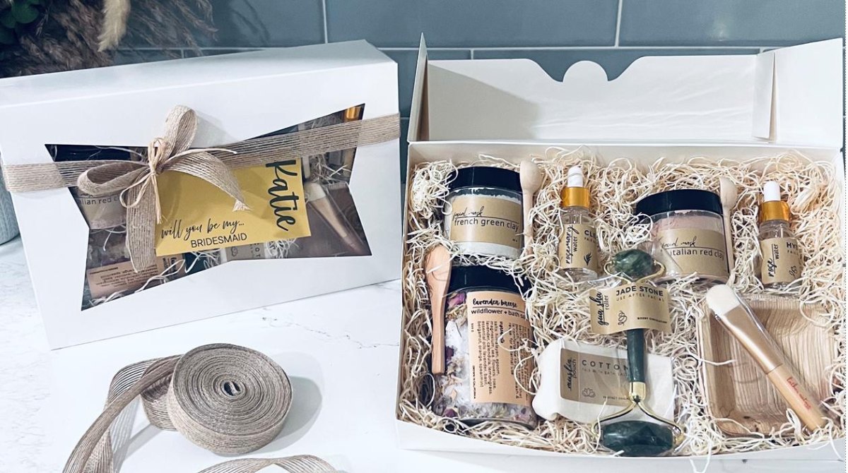 DIY bridesmaid spa kit basket