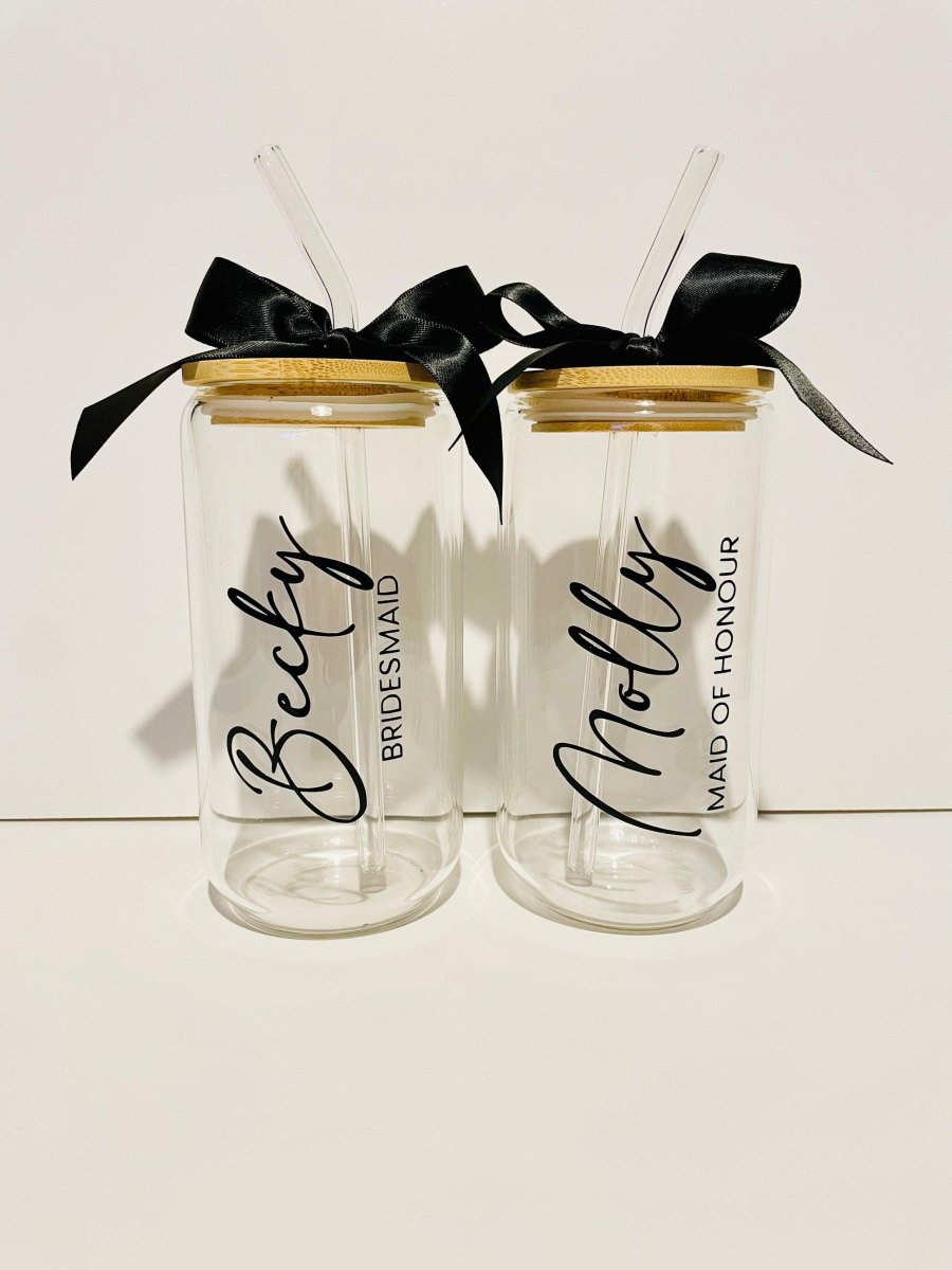Bridesmaid glass gift alternative