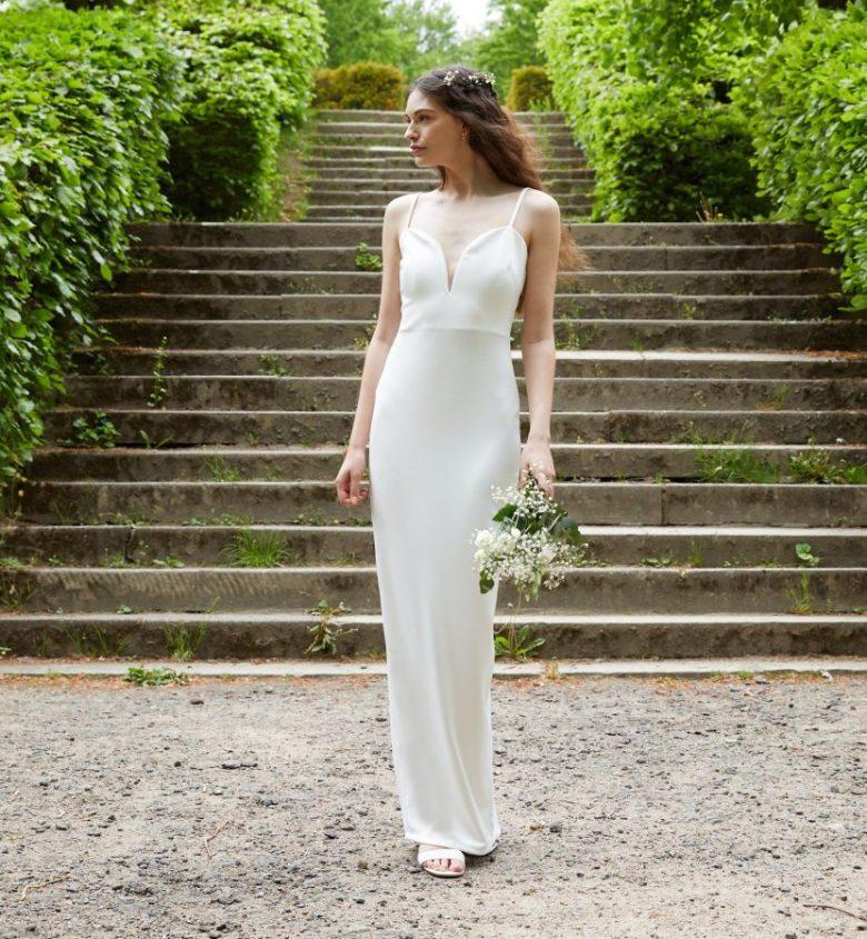 Affordable wedding dress and suit