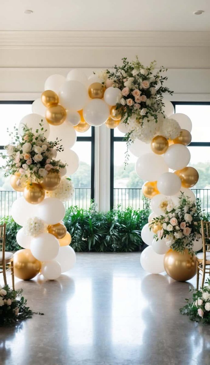 Elegant wedding balloon decoration