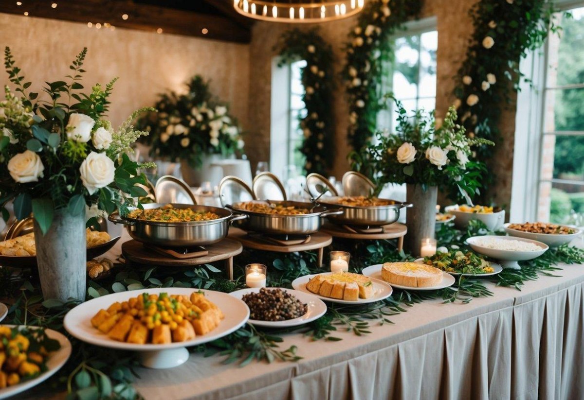 Budget friendly wedding food buffet