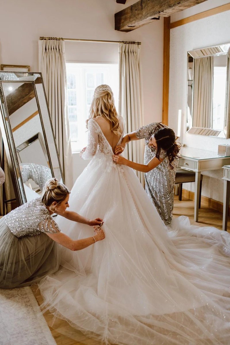 Bride dress and wedding accessories