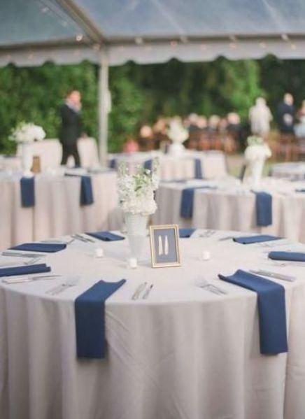 Navy white wedding decorations