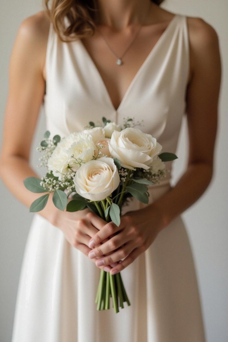 Classic white bridesmaid bouquet