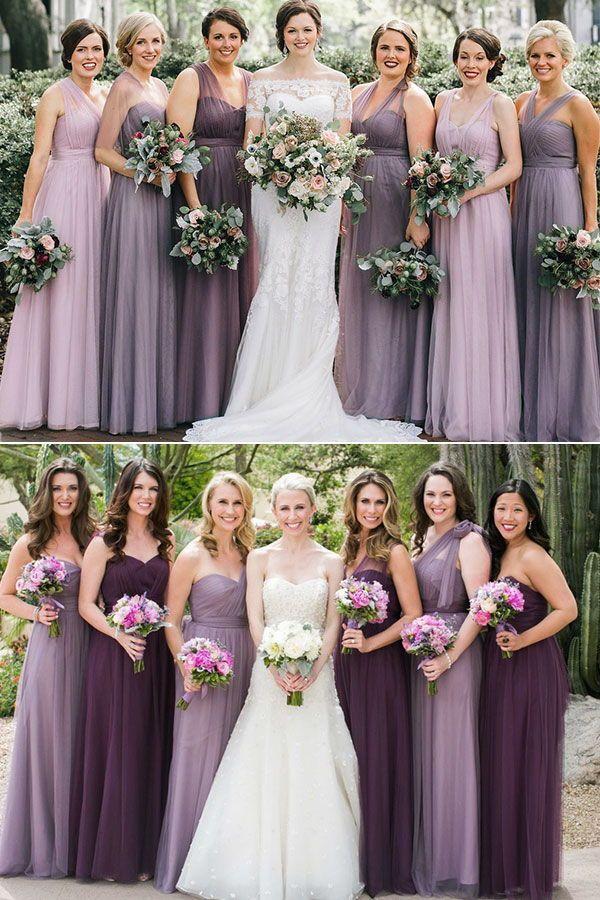 Different bridesmaid dress styles same color