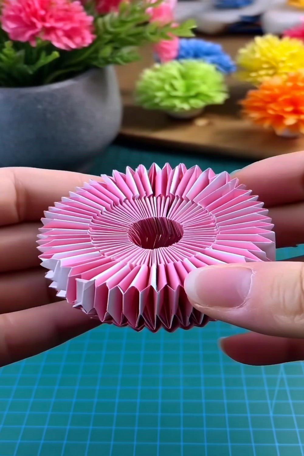 Accordion Fold Paper Flower