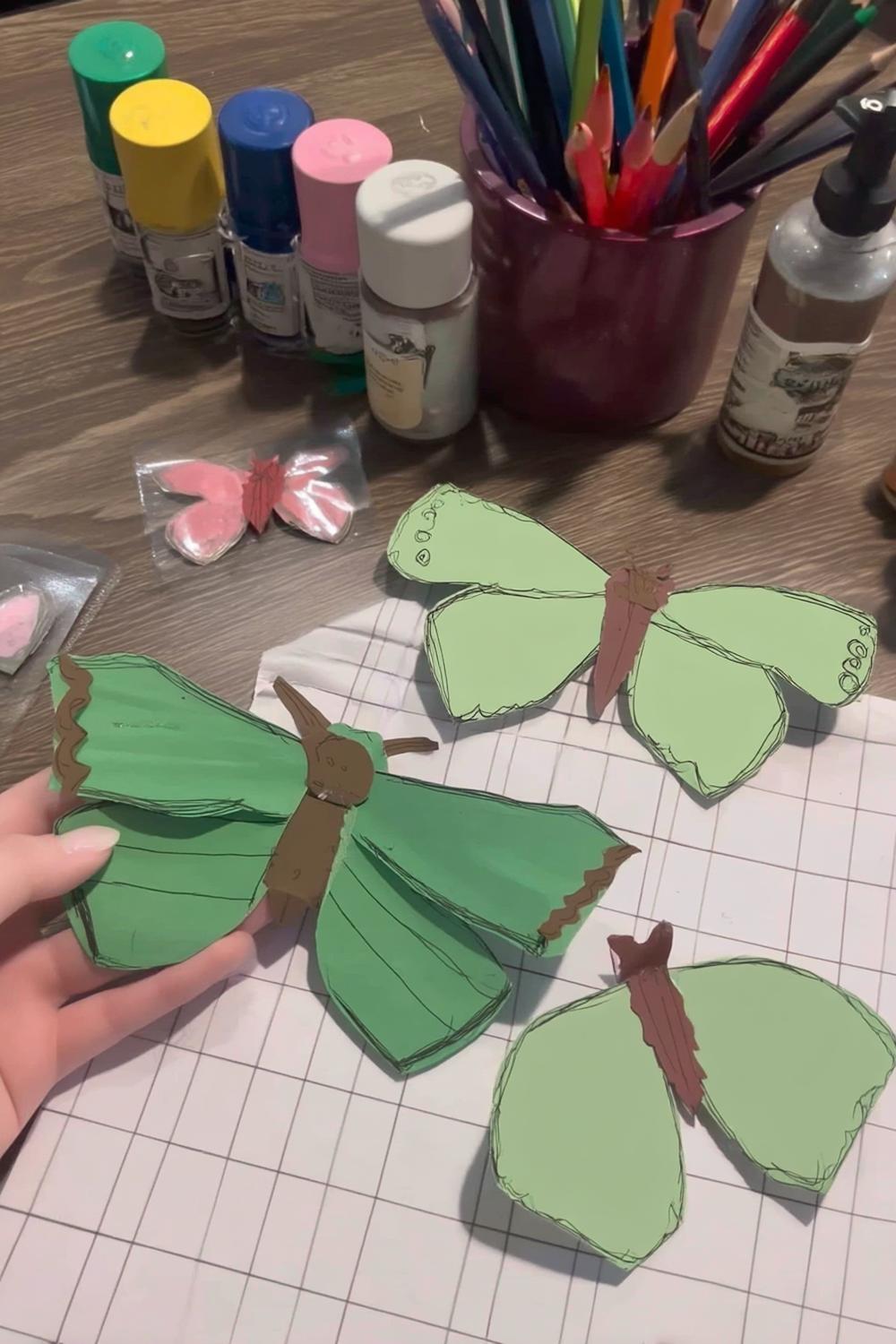 Layered Paper Butterfly Wings