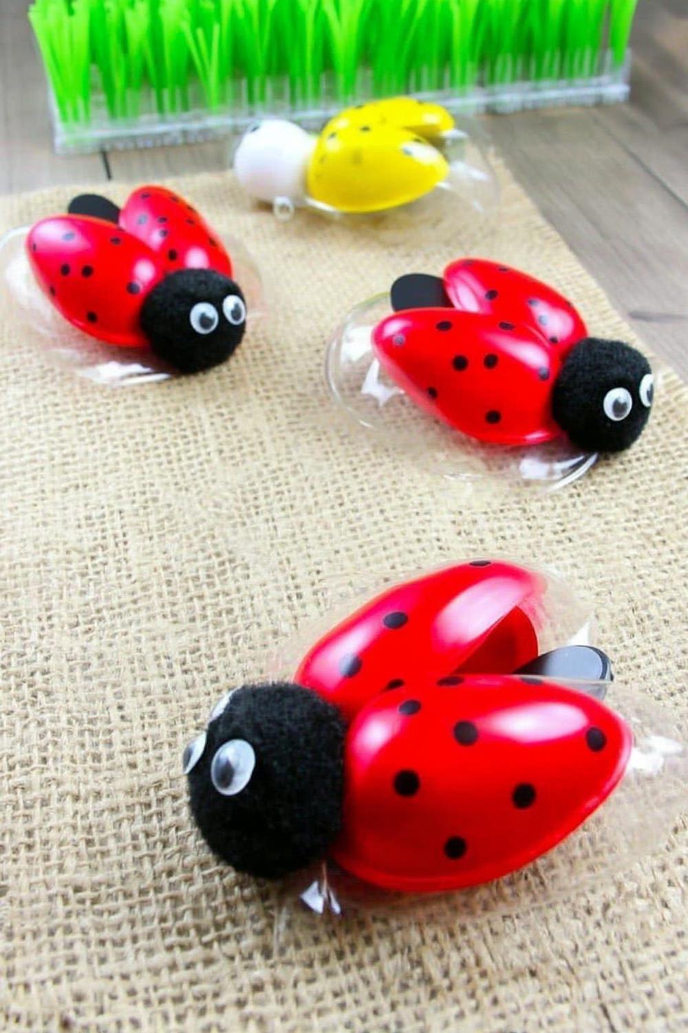 Plastic Spoon Ladybug Family