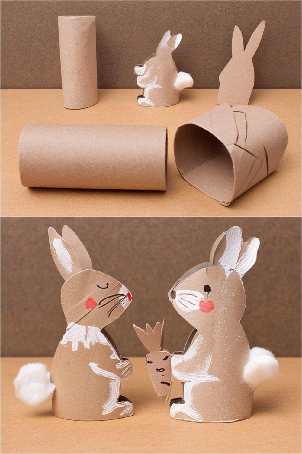 Toilet Roll Bunny Family