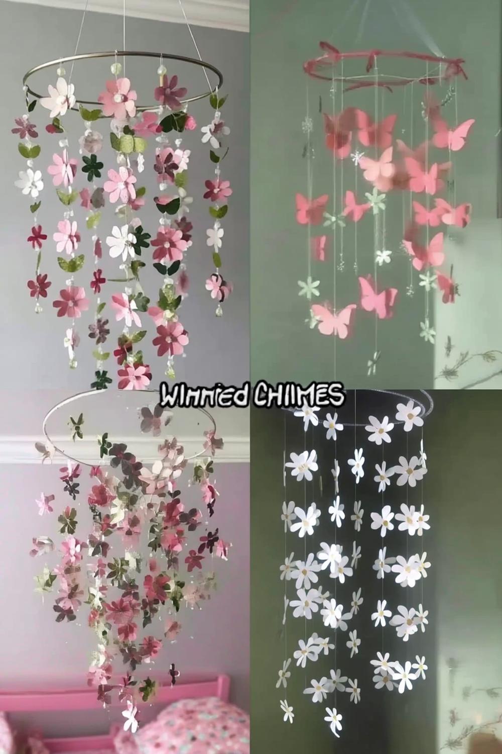 Whimsical Paper Flower Mobiles