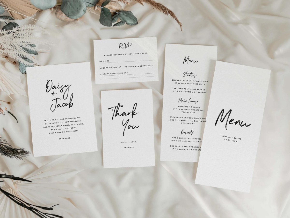 Creative budget wedding invitations