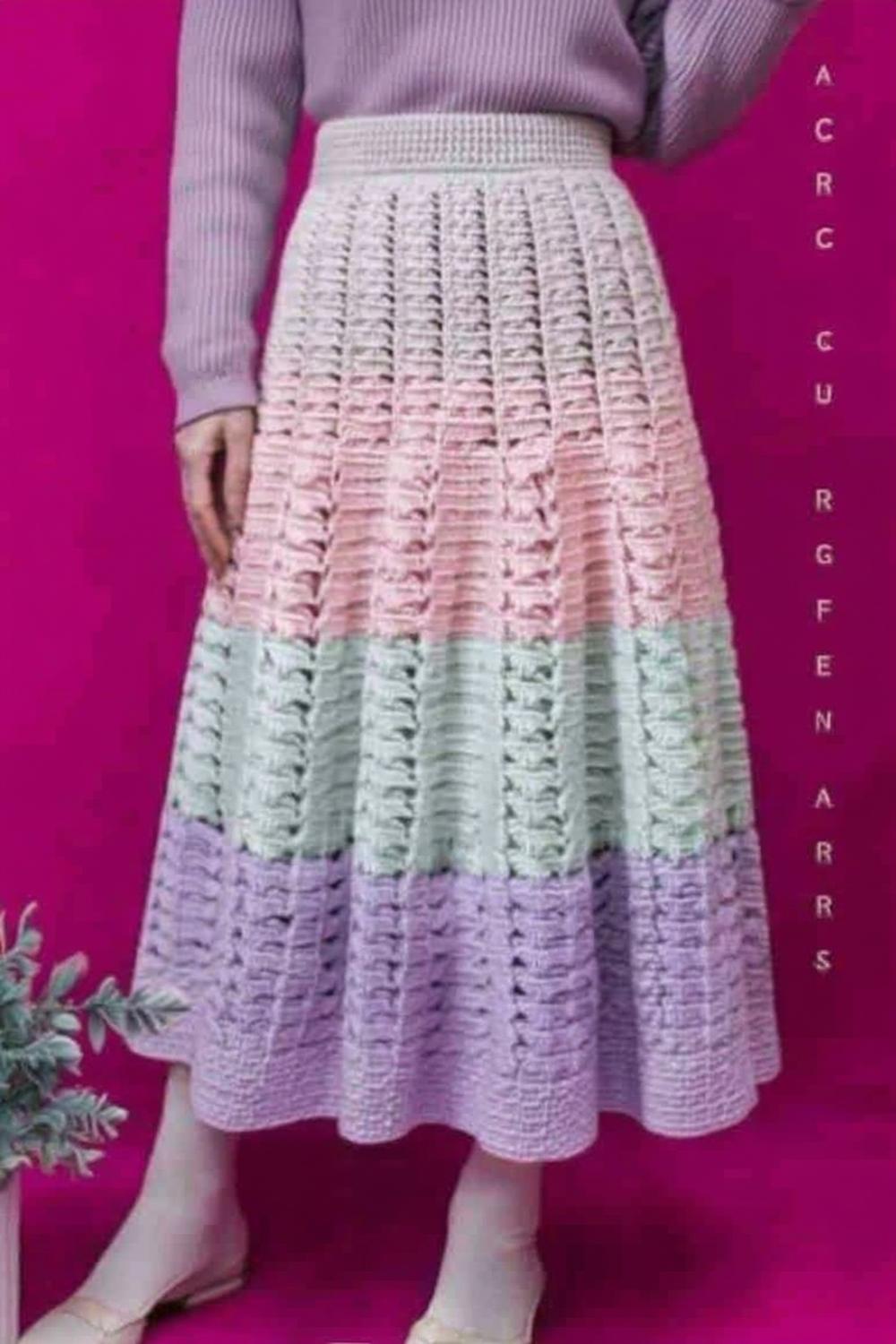 Pastel Striped Skirt