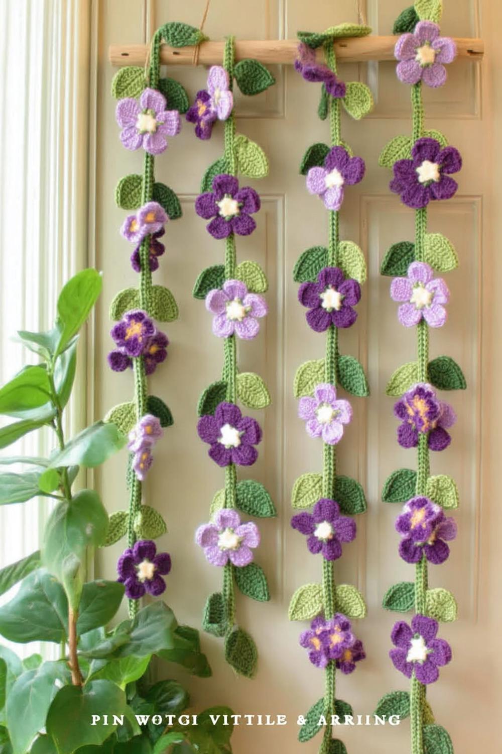 Purple Flower Garland