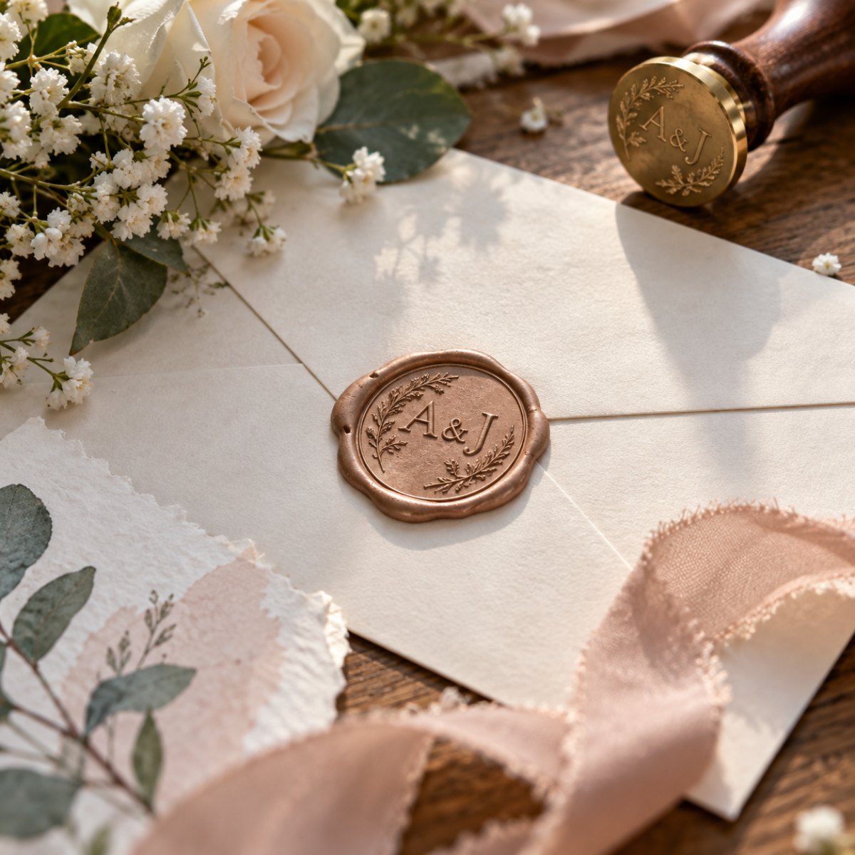 Custom initials wax seal