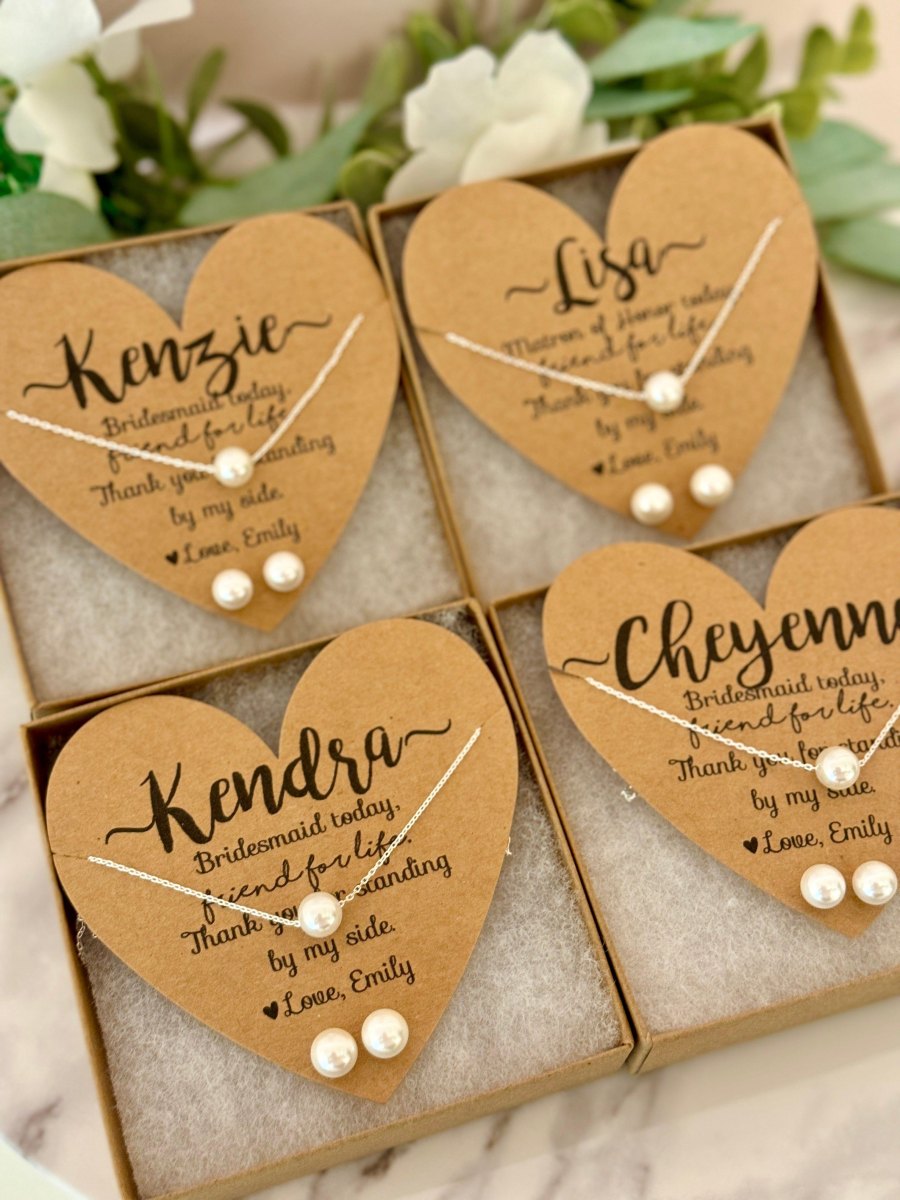 Customized bridesmaid jewelry gift