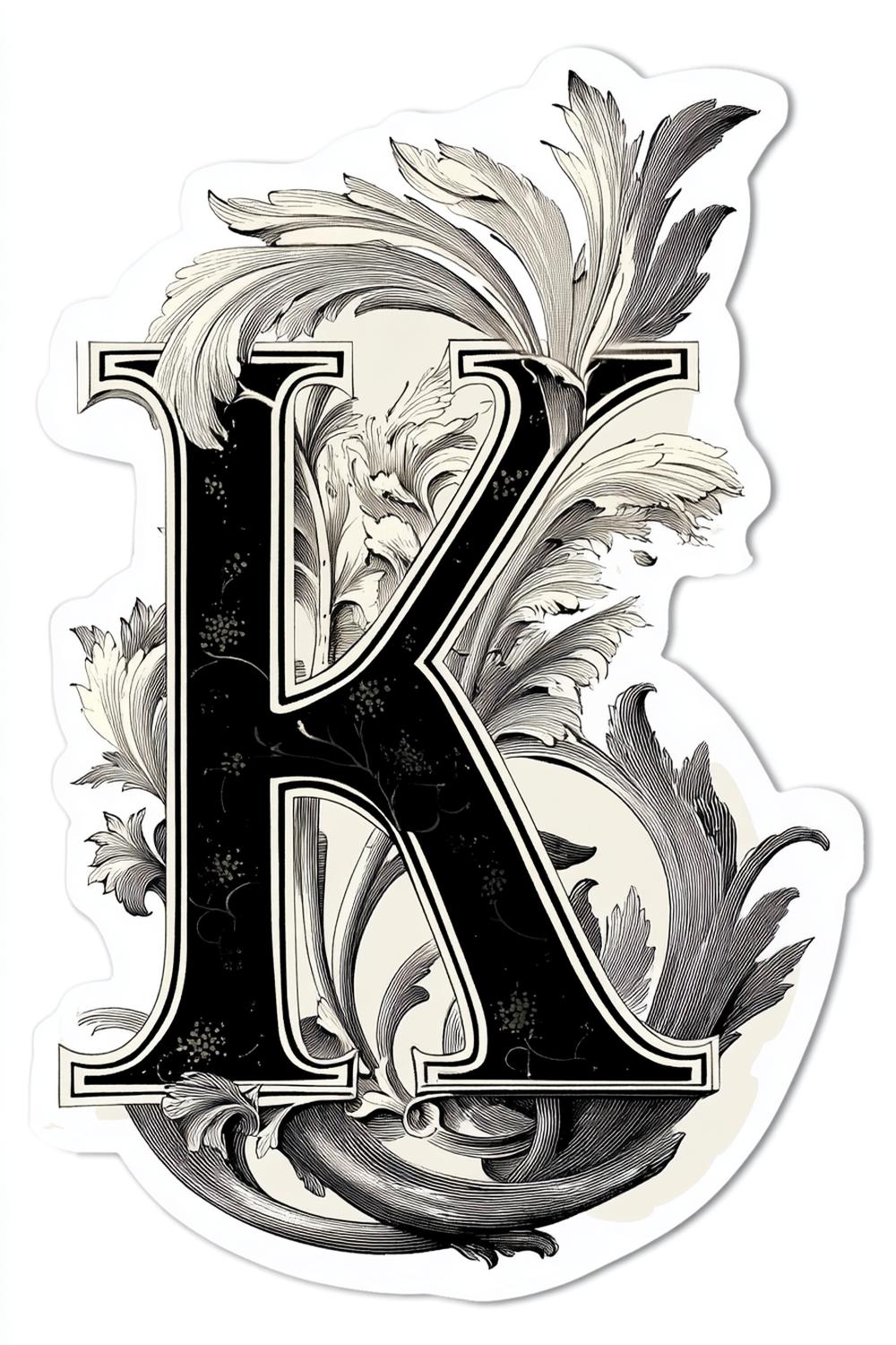 Classic Vintage Feather Design