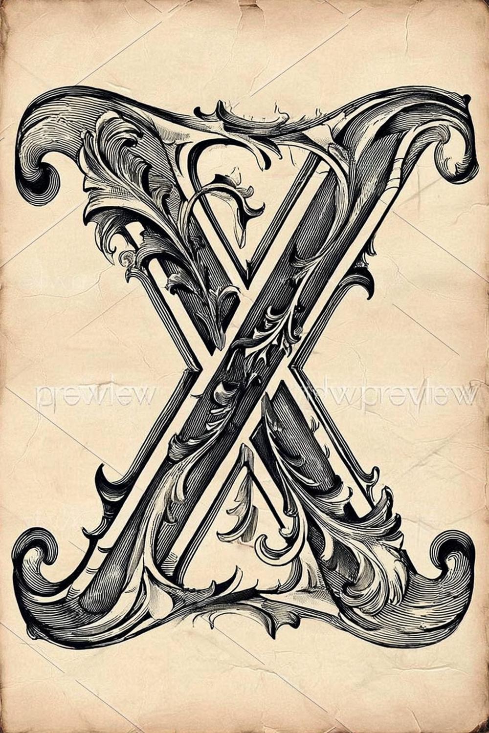 Classical Engraved Letter Art