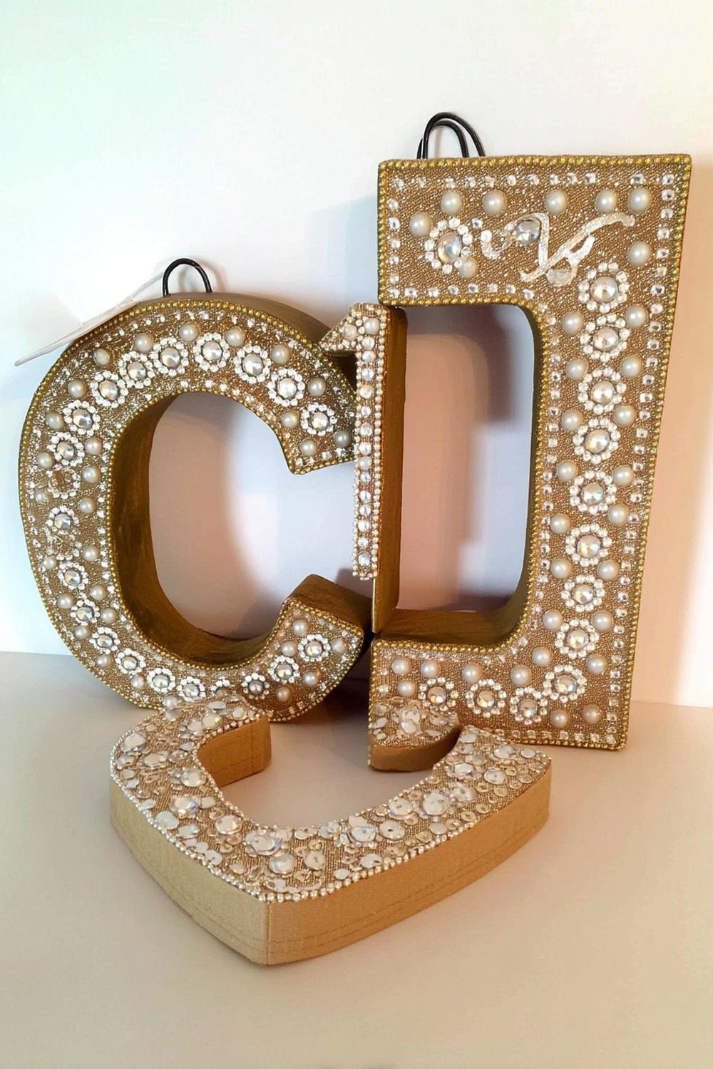 Golden Pearl Luxury Letters