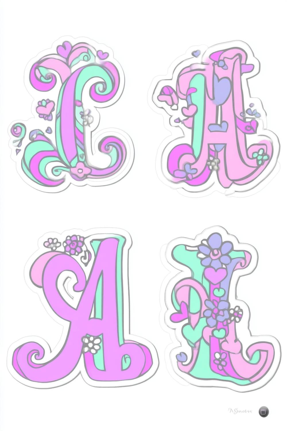 Pastel Swirl Alphabet Set