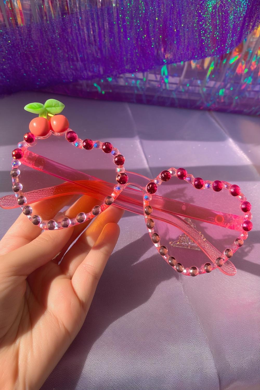 Cherry-Topped Heart Frames