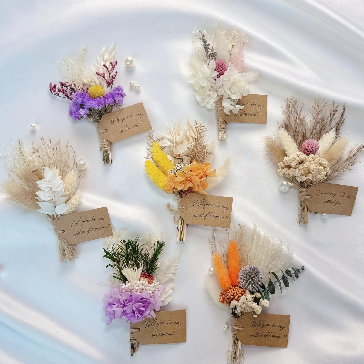DIY bridesmaid floral gift arrangement