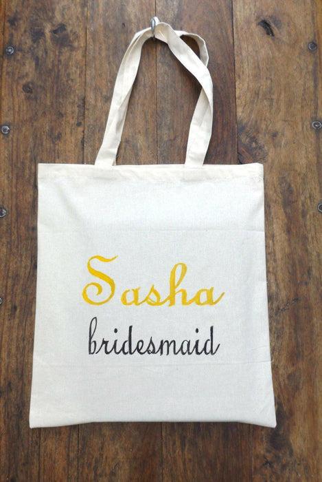 Customized bridesmaid tote bag DIY