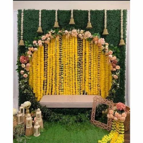 DIY floral photo booth haldi