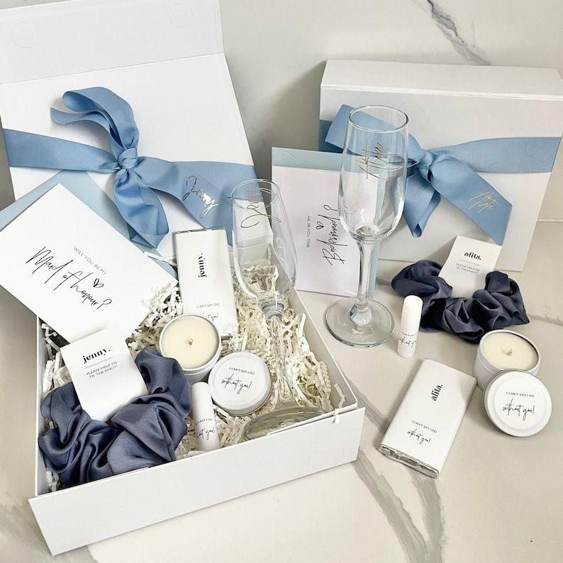Dusty blue self care gift box