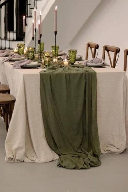 Beige olive wedding styling