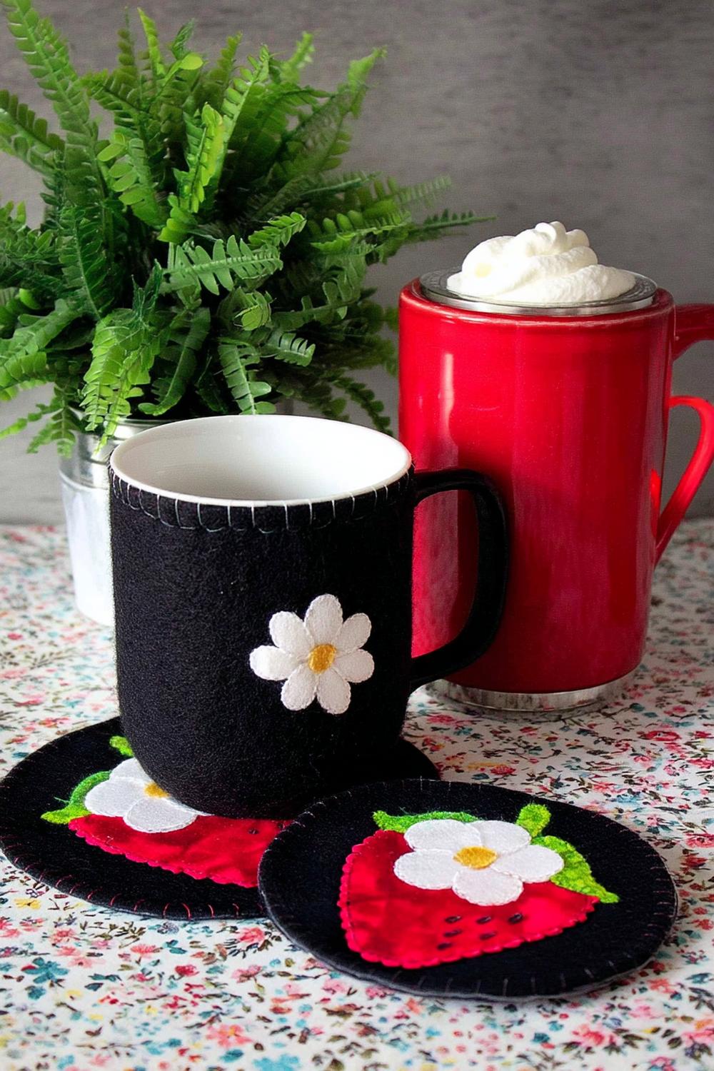 Strawberry Felt Applique