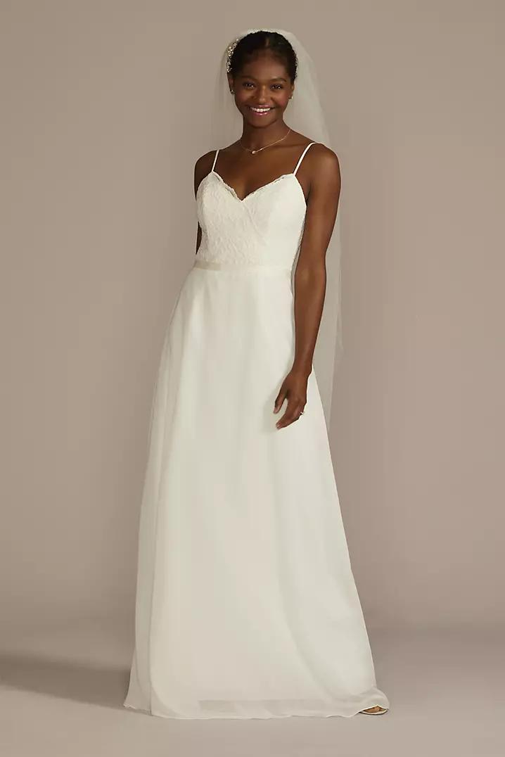 Elegant A-line wedding dress under 500