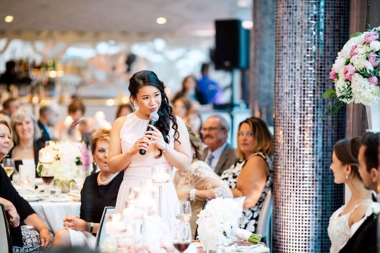 Formal wedding maid of honor toast